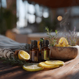 Massagem com óleo essencial